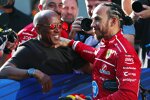 Anthony Hamilton mit seinem Sohn Lewis Hamilton (Ferrari) 