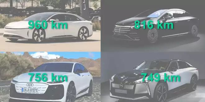 DS N°8, BMW iX Facelift und Volvo ES90 in den Top 10 - Die größten Reichweiten